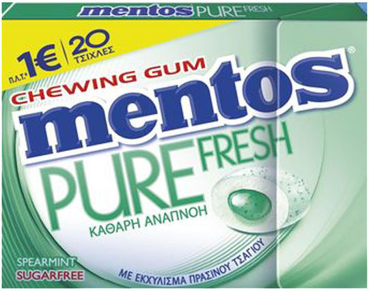 Mentos 20 Gume de mestecat Pure Fresh cu Aromă de Mentă verde 12buc 28gr