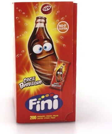 Fini 200 Дъвки за дъвчене Bottles с вкус на Cola 1бр 10гр