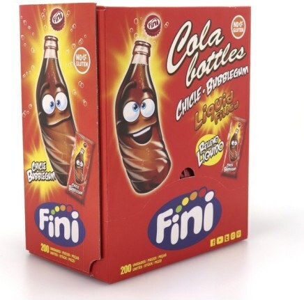 Fini 200 Дъвки за дъвчене Bottles с вкус на Cola 1бр 10гр