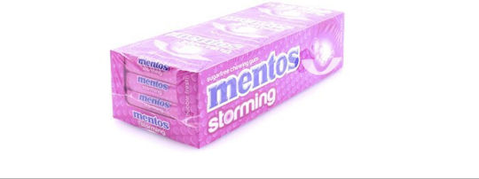 Mentos 12 Kaugummis Storming mit Geschmack Bubble Fresh Ohne Zuckerzusatz 12St 33g