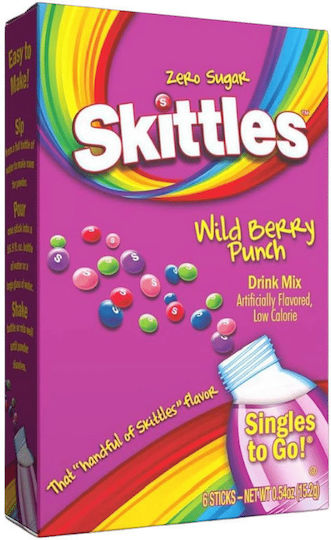 Skittles Καραμέλες Χωρίς Προσθήκη Ζάχαρης 15.4gr