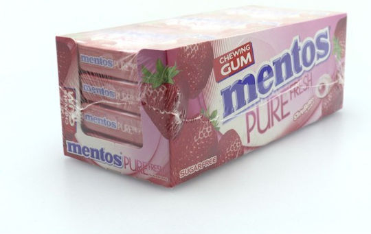 Mentos Τσίχλες Pure Fresh με Γεύση Φράουλα 12τμχ 30gr
