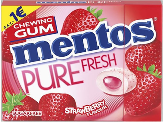 Mentos Τσίχλες Pure Fresh με Γεύση Φράουλα 12τμχ 30gr