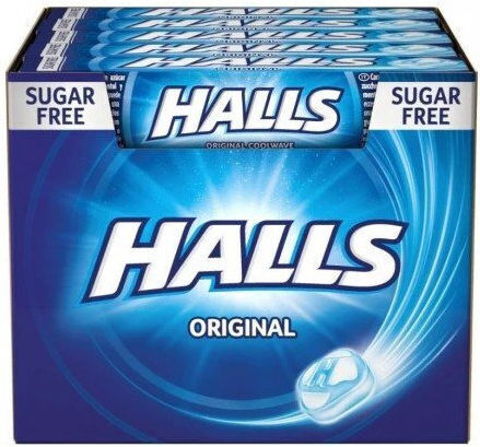 Halls Candies Original with Flavor Mint No Added Sugar 20pcs 32gr