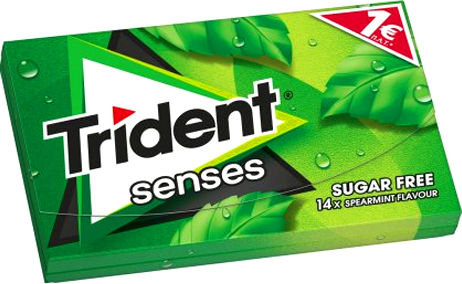 Trident 14 Chewing gum Senses with Δυόσμος Flavour Sugar Free 12pcs 27gr
