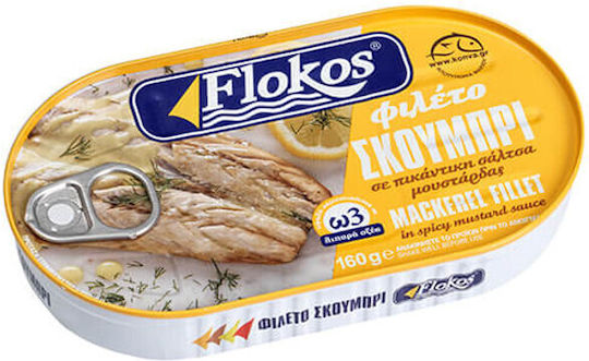 Flokos Σκουμπρί Φιλέτο Με Μουστάρδα 160gr