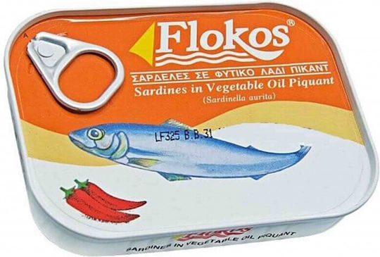 Flokos Sardines in Vegetable Oil Spicy 100gr