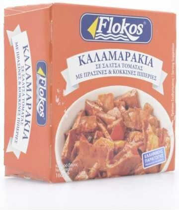 Flokos Squids Tomato - Pepper 160gr