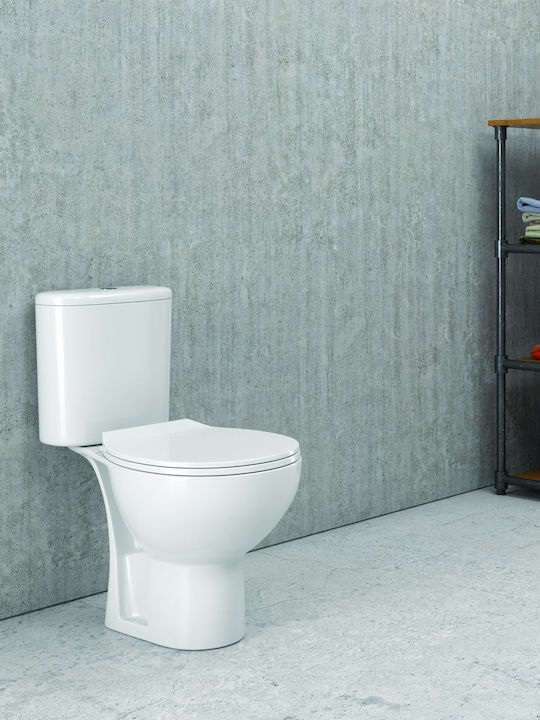 Karag Venice Floor-Standing Toilet Rimless with Flush with Cover Soft Close White