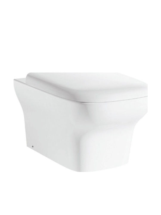 Karag Grace Floor-Standing Toilet with Floor Trap that Includes Soft Close Cover White