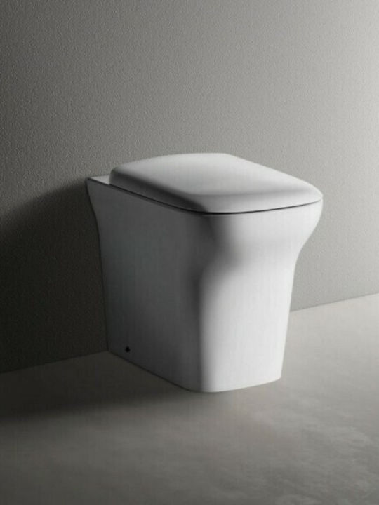 Karag Grace Floor-Standing Toilet with Floor Trap that Includes Soft Close Cover White