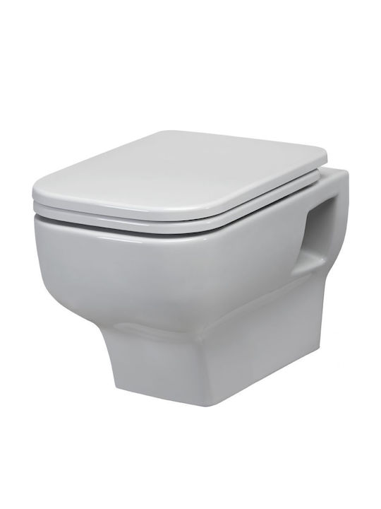 Huida Verona Монтирана на стена тоалетна с Капак Софт Клоуз Бяла