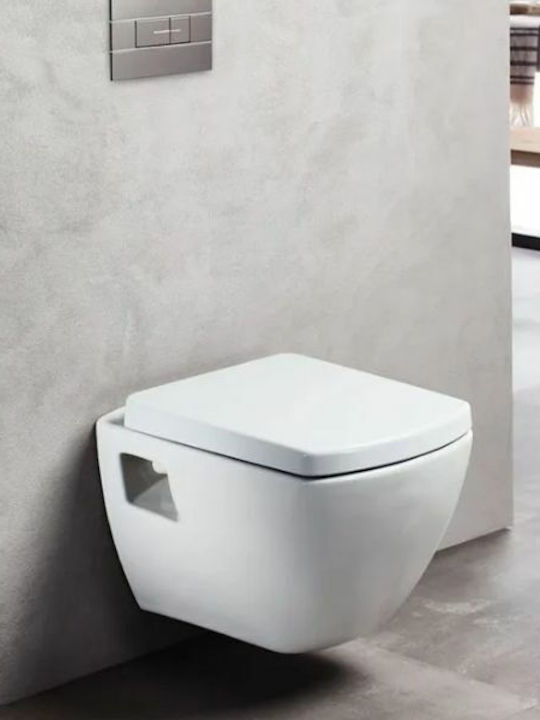 Creavit Quadro Λεκάνη Κρεμαστή με Κάλυμμα Soft Close Λευκή