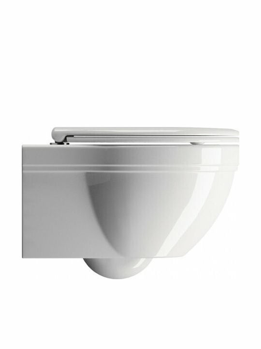 GSI Classic Λεκάνη Κρεμαστή με Κάλυμμα Soft Close Ξύλινο Κάλυμμα