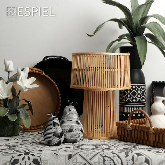 Espiel Decorative Pear made of Polyresin Black/ White 14x14x20.5cm 1pcs
