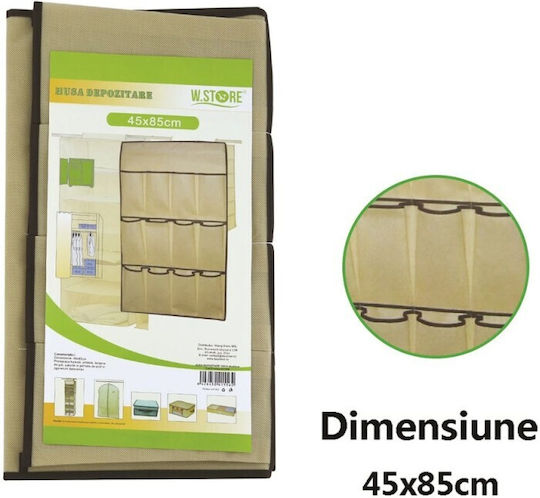 Plastic Husă pentru Lenjerie intimă / Șosete în Culoare Bej 45x85cm 1buc