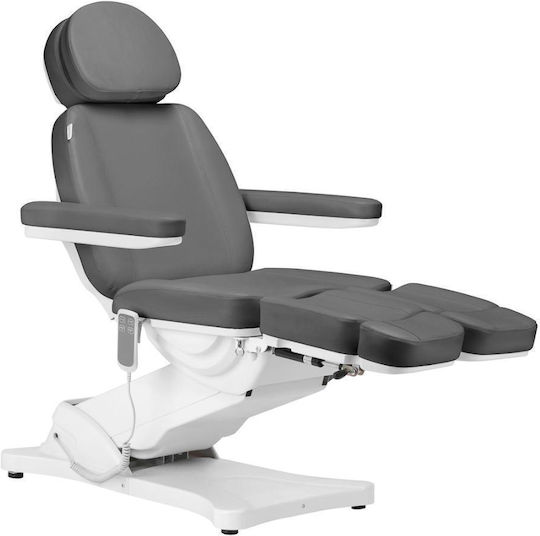 Pedicure Chair Gray with Adjustable Height and Electric Lifting