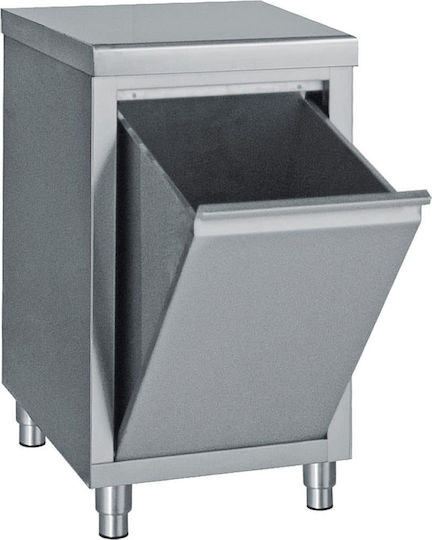 Bambas Frost Metallic Storage Cupboard with Waste Bin 50x70x85cm