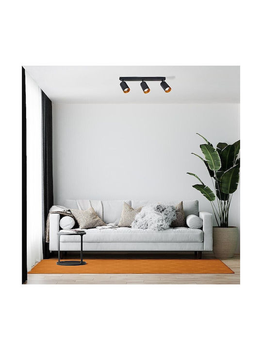 Masterled Dreifach Spot mit Fassung GU10 in Gold Farbe