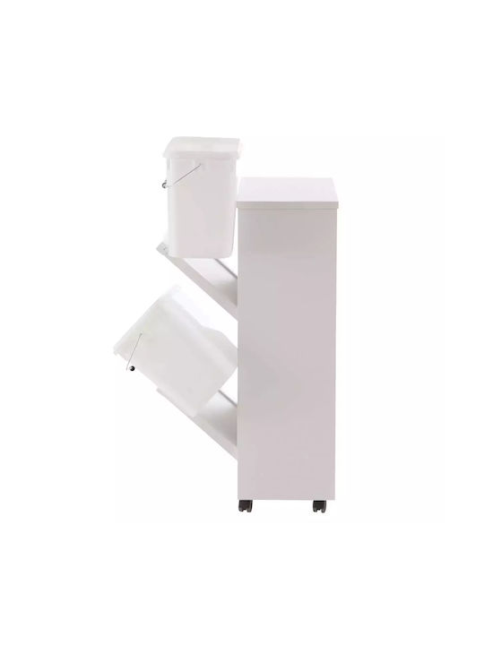 Arredamenti Italia Coș de Gunoi Plastic Alb 12lt 1buc