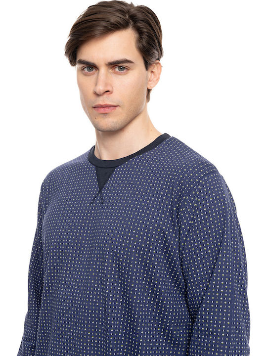 Ulisse Men's Winter Pajama Robe Blue