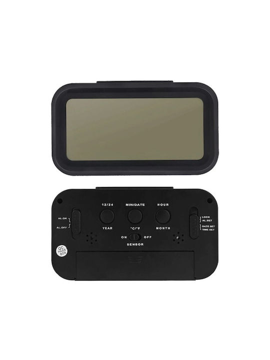 Ceas Digital de Masă cu Alarmă Transparent
