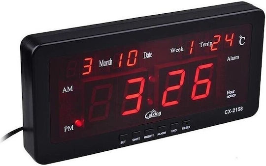 Ceas De Masă Digital Led Din Plastic Cu Ceas Deșteptător Roșu