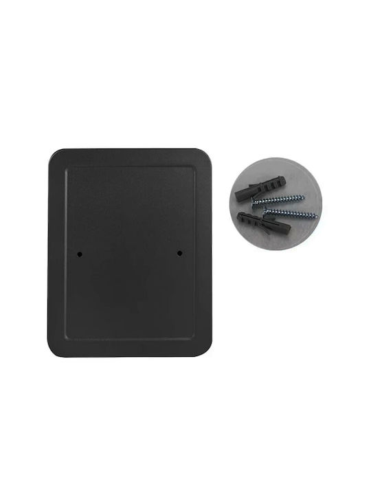 Wall-Mounted Combination Key Holder Metallic With Combination Dial 48 Hooks 25x20x7.5cm