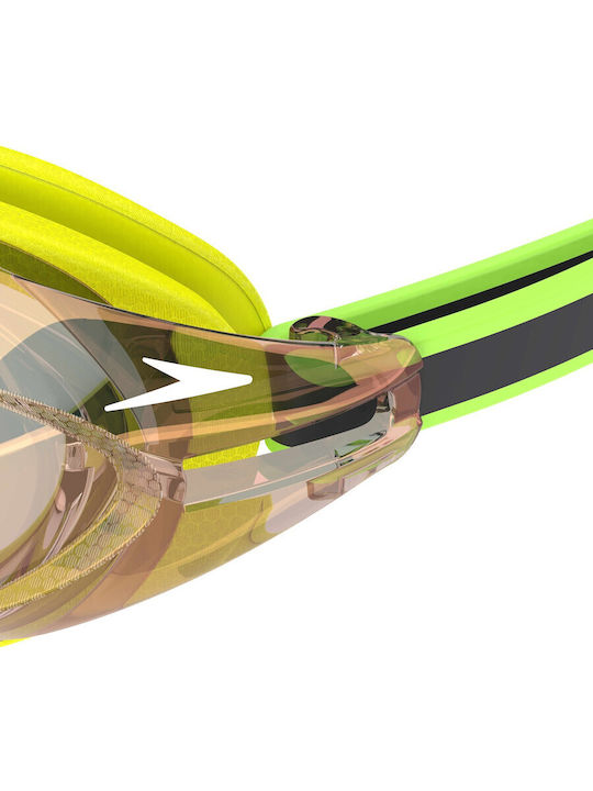Speedo Γυαλιά Κολύμβησης Ενηλίκων με Αντιθαμβωτικούς Φακούς Κίτρινα