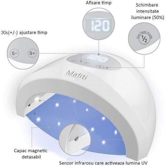 Mafiti Nageltrockner UV / LED 48W Weiß