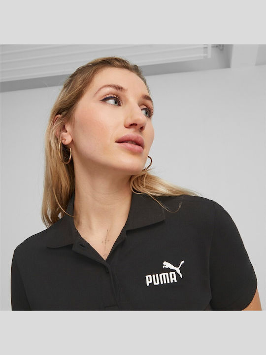 Rochie De Vară Mini Sport Mâneca Scurtă Neagră
