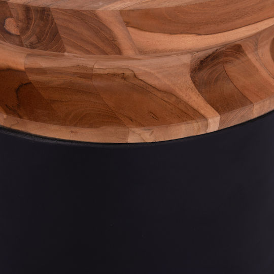 HomeMarkt Διακοσμητικό Βάζο Τσιμεντένιο Linter Μαύρο Φ34xΥ60cm 2τμχ