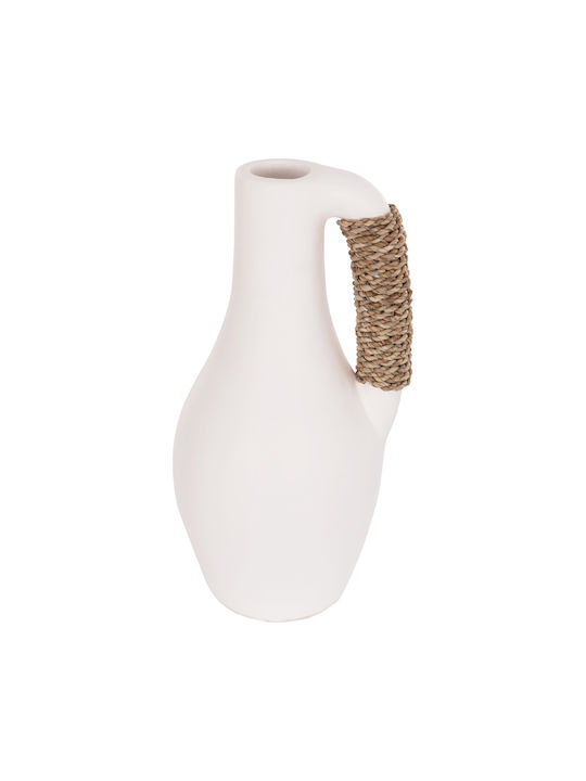 HomeMarkt Decorative Vase Cammer White 18x18x39cm