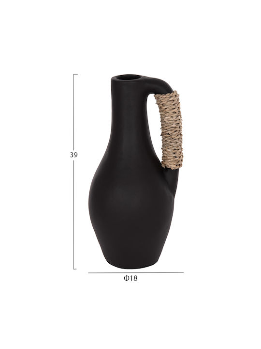 HomeMarkt Decorative Vase Cammer Black 18x18x39cm