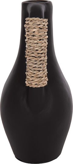 HomeMarkt Διακοσμητικό Βάζο Πήλινο Cammer Μαύρο Φ18xΥ39cm