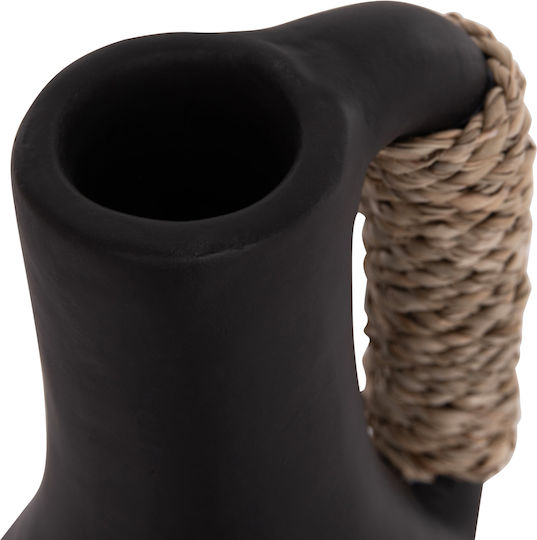 HomeMarkt Διακοσμητικό Βάζο Πήλινο Cammer Μαύρο Φ18xΥ39cm