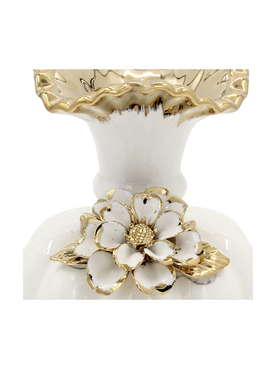 Keskor Decorative Vase White 15x15x19cm