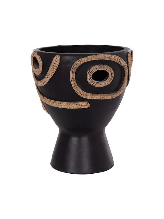 HomeMarkt Decorative Vase Dean Black 20x20x29cm