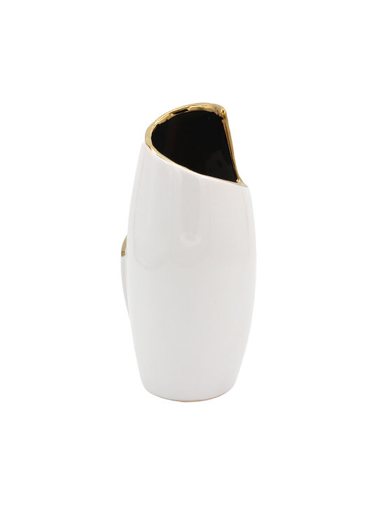 Keskor Decorative Vase White 14x14x25cm