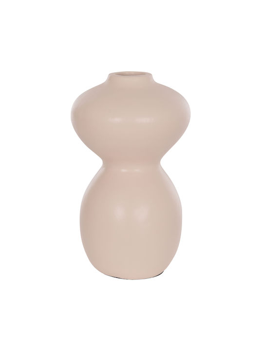 HomeMarkt Decorative Ceramic Vase Nelly Ecru Φ22xH35cm