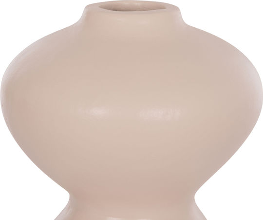 HomeMarkt Decorative Ceramic Vase Nelly Ecru Φ22xH35cm