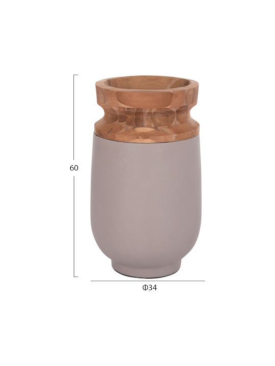 HomeMarkt Decorative Vase Linter Brown 34x13.5x60cm