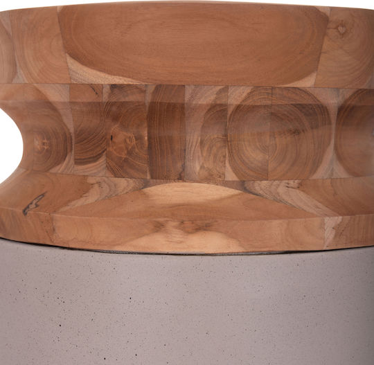 HomeMarkt Διακοσμητικό Βάζο Τσιμεντένιο Linter Καφέ Φ34xΥ60cm 2τμχ