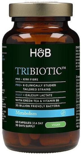 Holland & Barrett Tribiotic Συμπλήρωμα με Προβιοτικά 20mg 60 κάψουλες Πράσινο Τσάι
