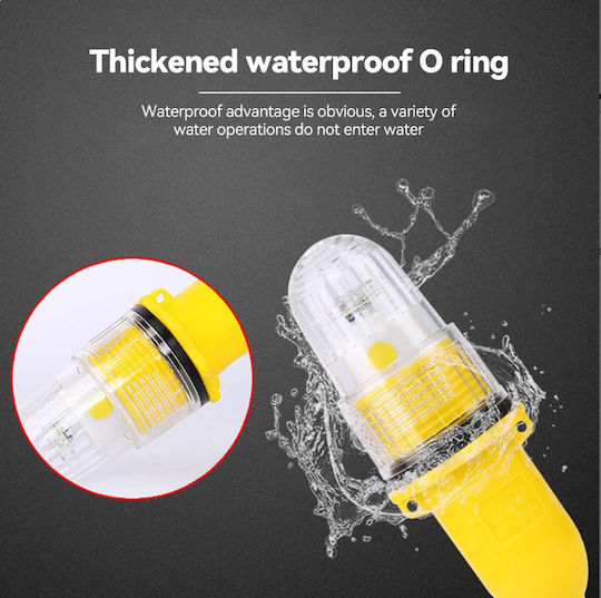 Led Αδιάβροχη Σπίθα Παραγαδιού 10 Smd Κίτρινο Ip68 Αισθητήρα Φωτός