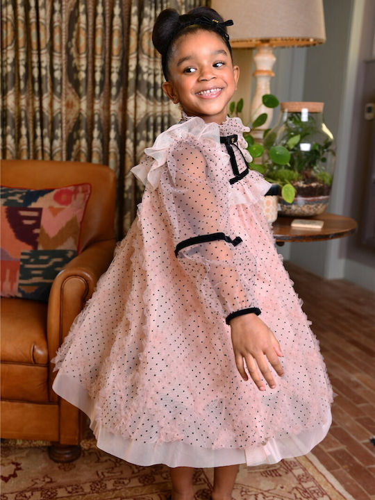 Adelia Mädchenkleid Langärmelig Blush