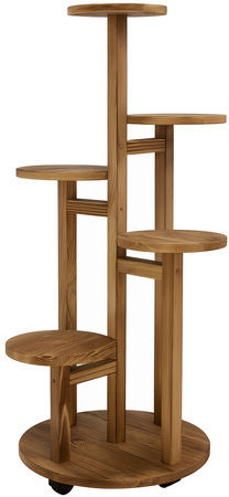 Ruhhy Pot Stand Wooden Beige