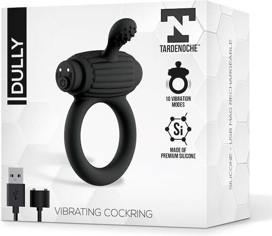 Dully Vibrating Penis Ring Silicone Magnetic Usb (έως 18 Δόσεις)