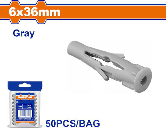 Wadfow Βισμα Πλαστικο Pe Universal 6χ36mm 50tem Wxte911
