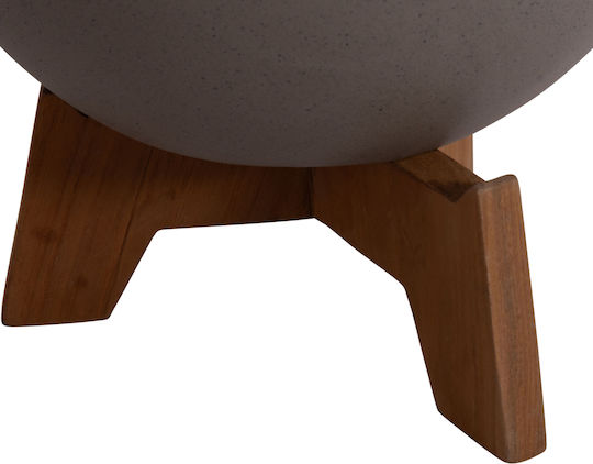 HomeMarkt Tryll Σετ 3 Γλάστρες Ξύλινες Γκρι 41.5x63εκ.
